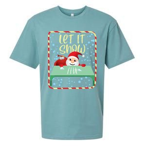 Funny Christmas Gift Cocaine Santa Great Gift Sueded Cloud Jersey T-Shirt