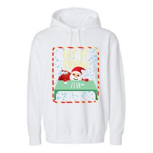 Funny Christmas Gift Cocaine Santa Great Gift Garment-Dyed Fleece Hoodie