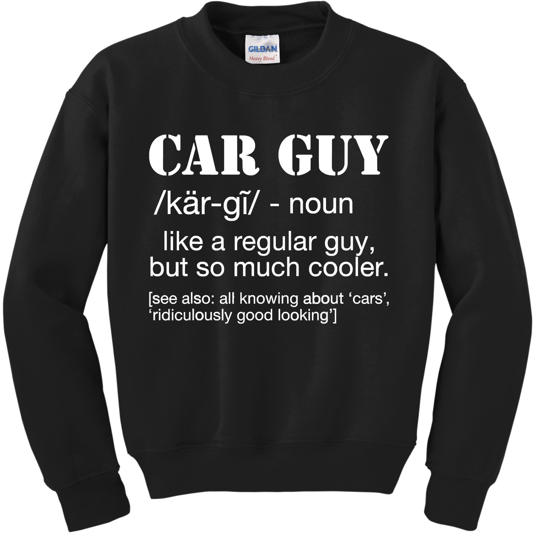 Funny Car Guy Cars Lover Racing Mechanics Car Guy Definition Kids Sweatshirt