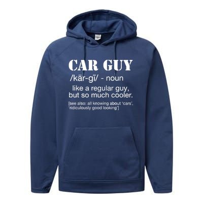 Funny Car Guy Cars Lover Racing Mechanics Car Guy Definition Performance Fleece Hoodie