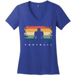 Football Clothing Gift Football Cool Gift Women's V-Neck T-Shirt