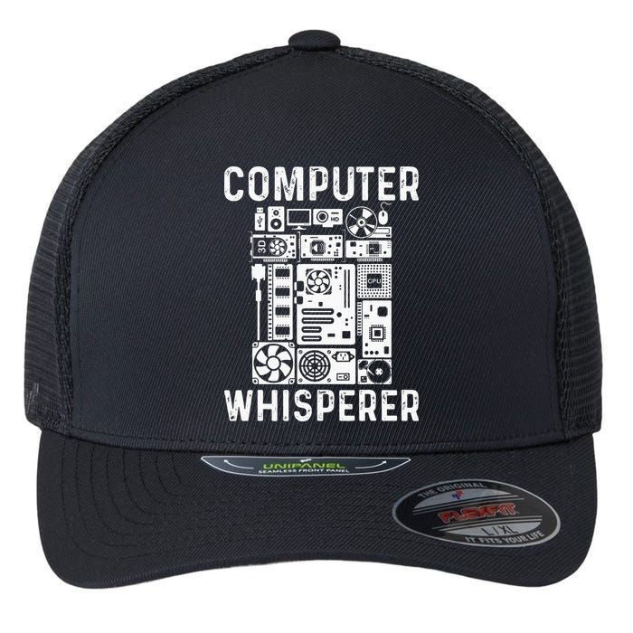 Funny Computer Geek Tech Nerd Gift Men Women Cool Support Flexfit Unipanel Trucker Cap