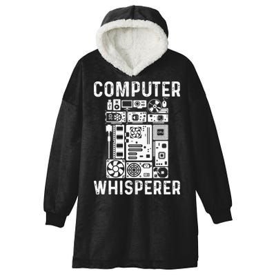 Funny Computer Geek Tech Nerd Gift Men Women Cool Support Hooded Wearable Blanket