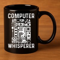Funny Computer Geek Tech Nerd Gift Men Women Cool Support 11oz C Handle Ceramic Mug