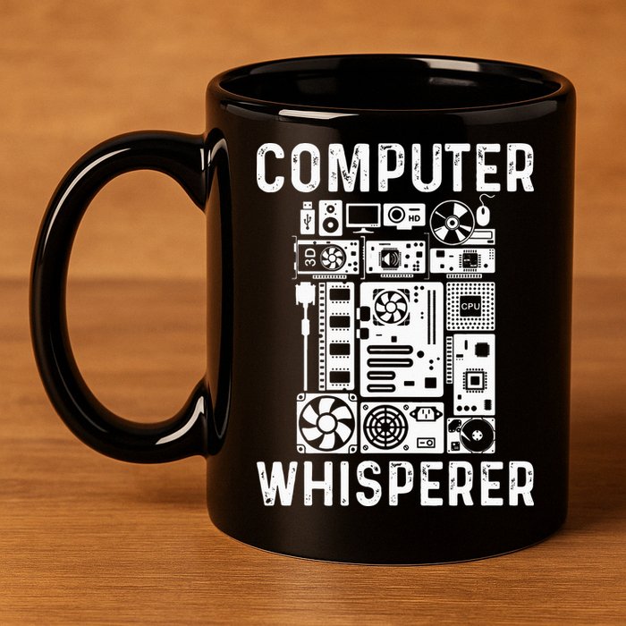 Funny Computer Geek Tech Nerd Gift Men Women Cool Support 11oz C Handle Ceramic Mug