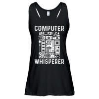 Funny Computer Geek Tech Nerd Gift Men Women Cool Support Ladies Essential Flowy Tank