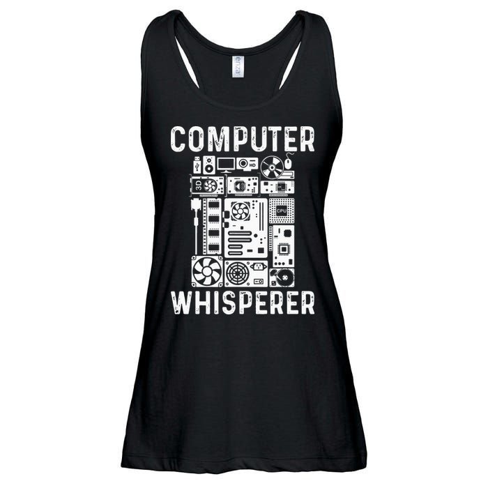 Funny Computer Geek Tech Nerd Gift Men Women Cool Support Ladies Essential Flowy Tank