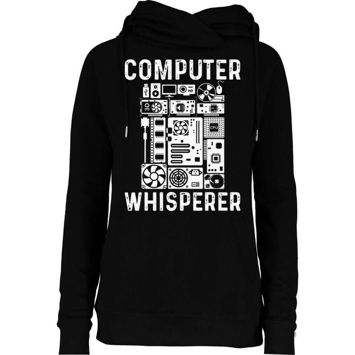 Funny Computer Geek Tech Nerd Gift Men Women Cool Support Womens Funnel Neck Pullover Hood