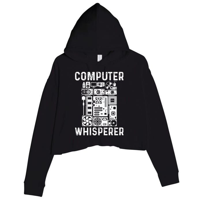 Funny Computer Geek Tech Nerd Gift Men Women Cool Support Crop Fleece Hoodie