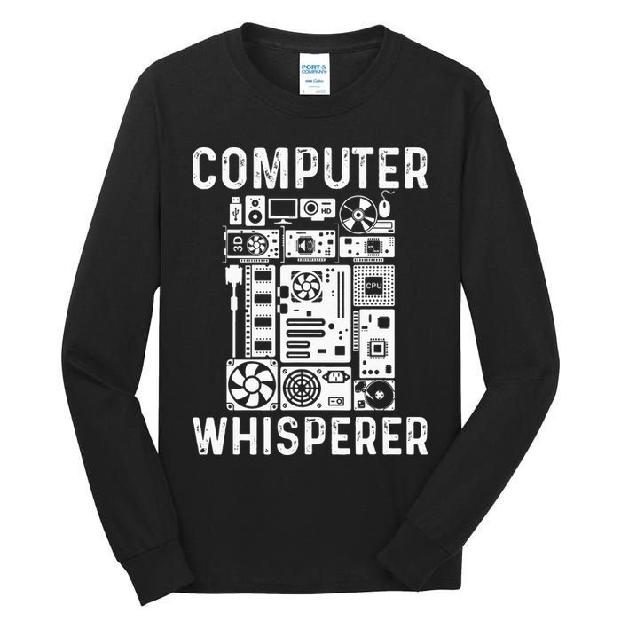 Funny Computer Geek Tech Nerd Gift Men Women Cool Support Tall Long Sleeve T-Shirt