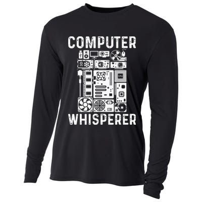Funny Computer Geek Tech Nerd Gift Men Women Cool Support Cooling Performance Long Sleeve Crew