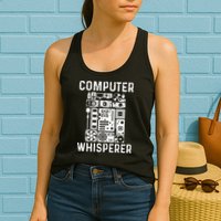 Funny Computer Geek Tech Nerd Gift Men Women Cool Support Womens Tank Top