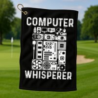 Funny Computer Geek Tech Nerd Gift Men Women Cool Support Golf Towel