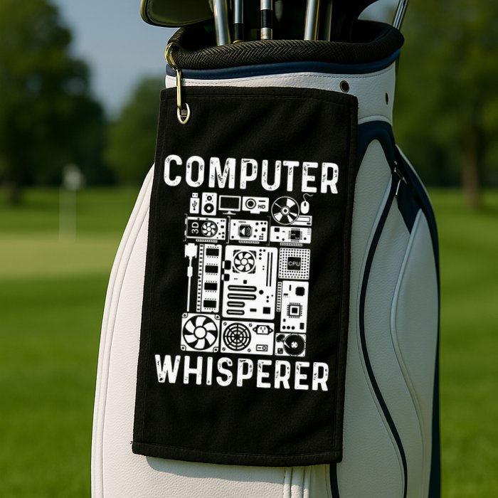 Funny Computer Geek Tech Nerd Gift Men Women Cool Support Golf Towel