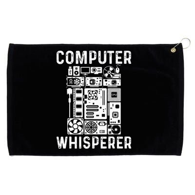 Funny Computer Geek Tech Nerd Gift Men Women Cool Support Grommeted Golf Towel
