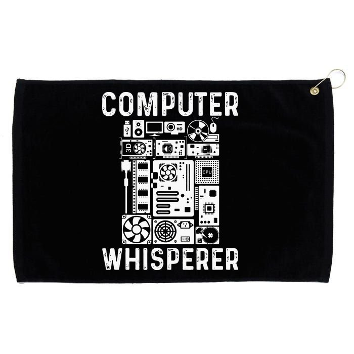 Funny Computer Geek Tech Nerd Gift Men Women Cool Support Grommeted Golf Towel