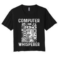 Funny Computer Geek Tech Nerd Gift Men Women Cool Support Crop Top