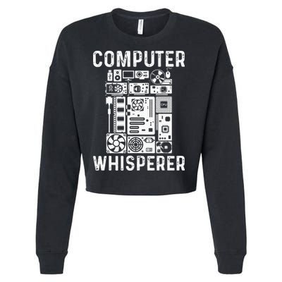 Funny Computer Geek Tech Nerd Gift Men Women Cool Support Cropped Pullover Crew