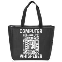 Funny Computer Geek Tech Nerd Gift Men Women Cool Support Zip Tote Bag