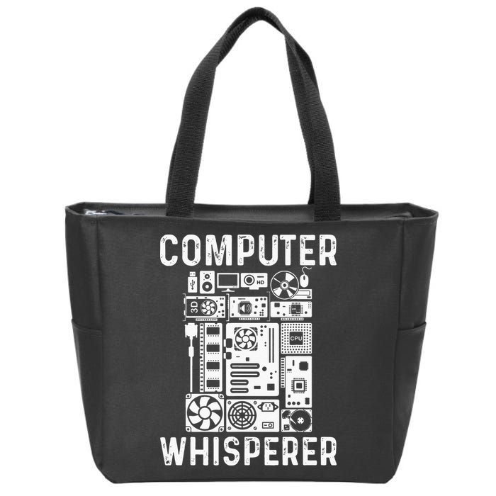 Funny Computer Geek Tech Nerd Gift Men Women Cool Support Zip Tote Bag