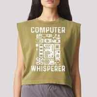 Funny Computer Geek Tech Nerd Gift Men Women Cool Support Garment-Dyed Women's Muscle Tee