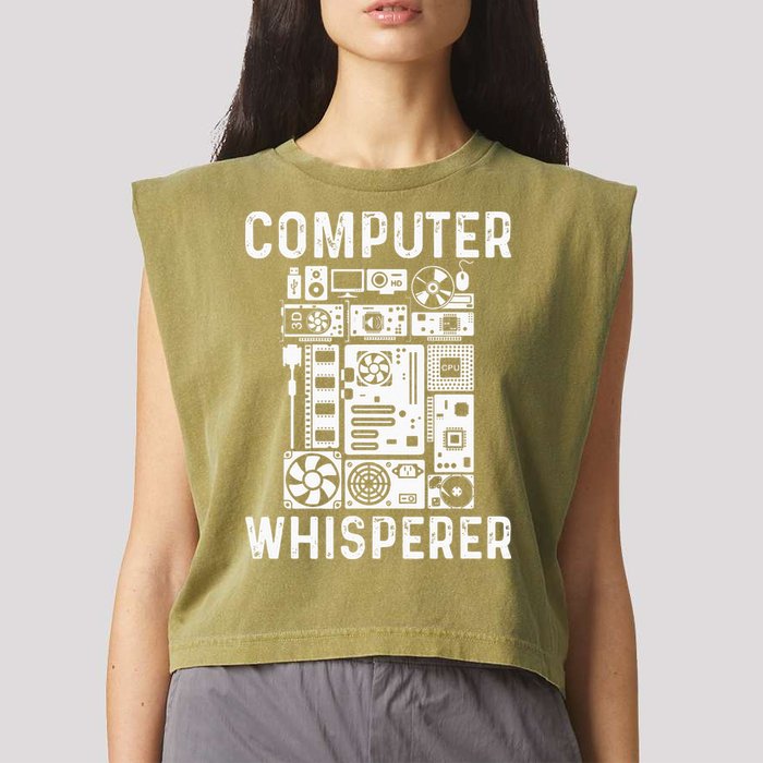 Funny Computer Geek Tech Nerd Gift Men Women Cool Support Garment-Dyed Women's Muscle Tee