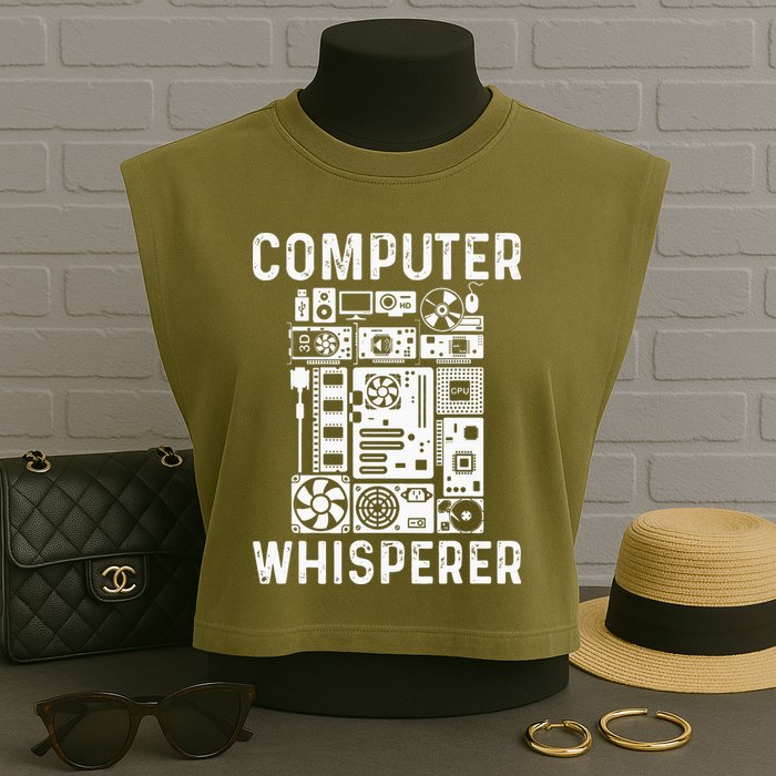 Funny Computer Geek Tech Nerd Gift Men Women Cool Support Garment-Dyed Women's Muscle Tee