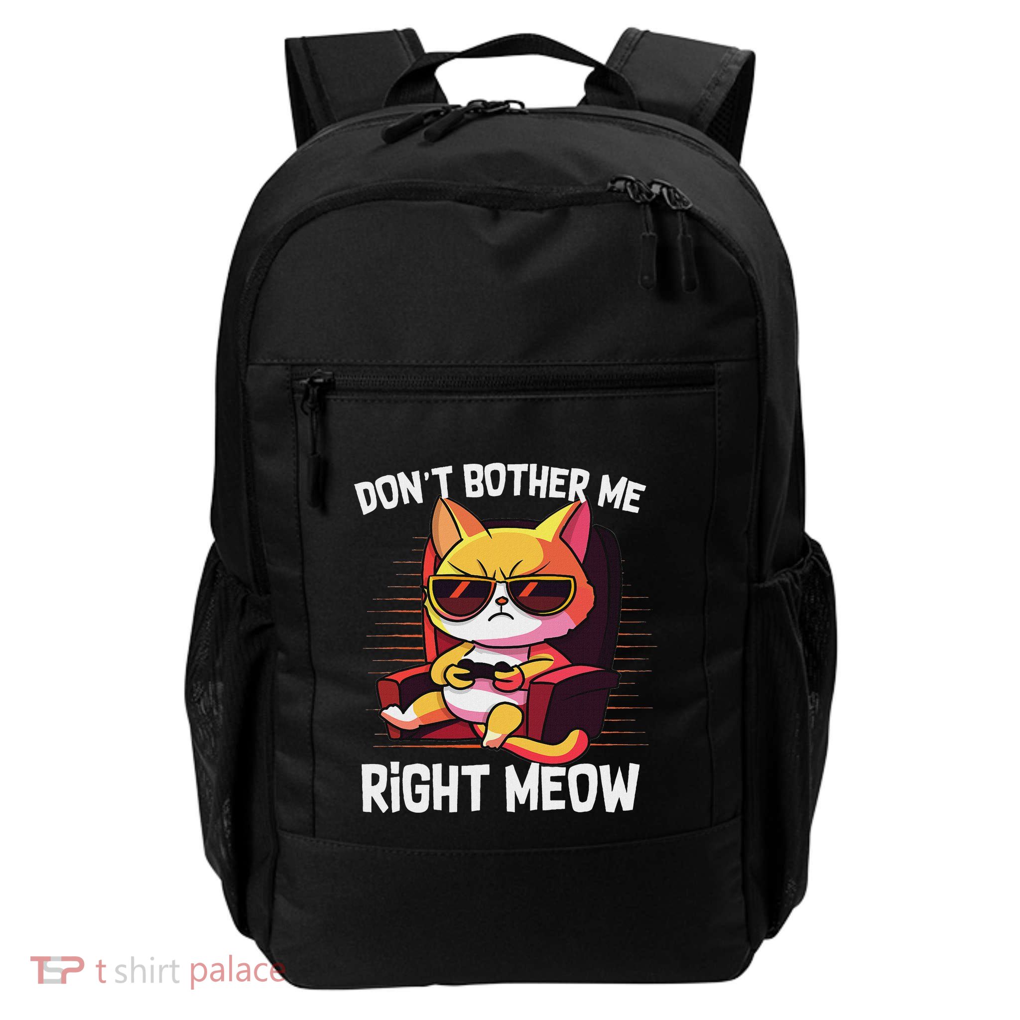 Funny Cat Gamer Don’T Bother Me Right Meow Video Games Lover Daily Commute Backpack