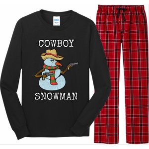 Funny Christmas Gift Western Cow Snow Gift Long Sleeve Pajama Set