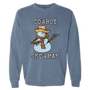 Funny Christmas Gift Western Cow Snow Gift Garment-Dyed Sweatshirt