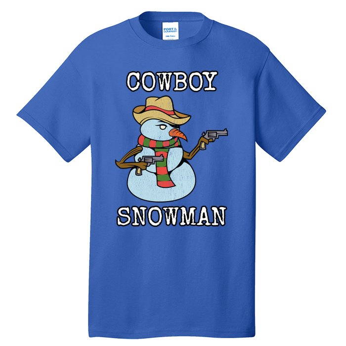 Funny Christmas Gift Western Cow Snow Gift Tall T-Shirt