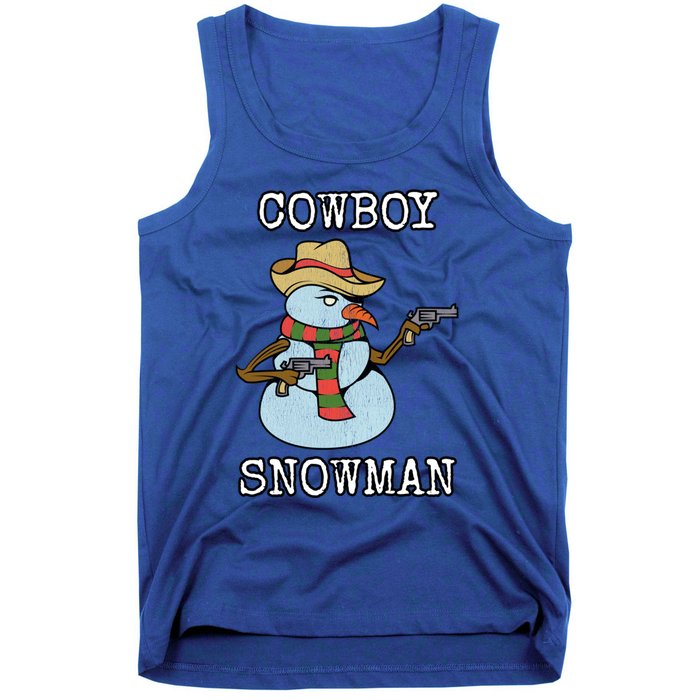 Funny Christmas Gift Western Cow Snow Gift Tank Top