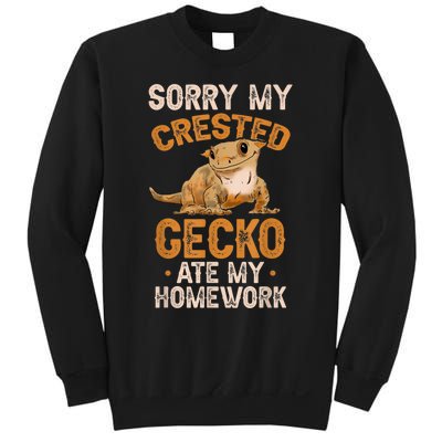 Fun Crested Gecko Eyelash Lizard Boy Girl Herpetologist Sweatshirt