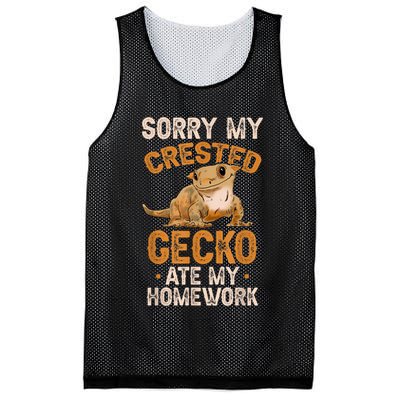 Fun Crested Gecko Eyelash Lizard Boy Girl Herpetologist Mesh Reversible Basketball Jersey Tank