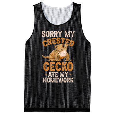 Fun Crested Gecko Eyelash Lizard Boy Girl Herpetologist Mesh Reversible Basketball Jersey Tank