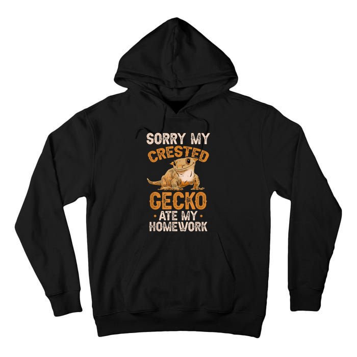 Fun Crested Gecko Eyelash Lizard Boy Girl Herpetologist Tall Hoodie