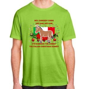 Funny Christmas Gift Dominick The Italian Christmas Donkey Adult ChromaSoft Performance T-Shirt