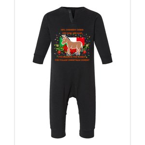 Funny Christmas Gift Dominick The Italian Christmas Donkey Infant Fleece One Piece