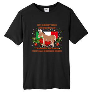 Funny Christmas Gift Dominick The Italian Christmas Donkey Tall Fusion ChromaSoft Performance T-Shirt