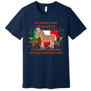 Funny Christmas Gift Dominick The Italian Christmas Donkey Premium T-Shirt