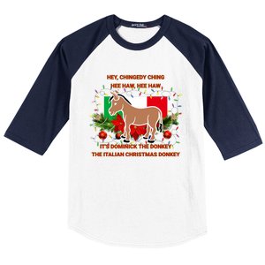 Funny Christmas Gift Dominick The Italian Christmas Donkey Baseball Sleeve Shirt