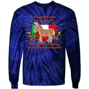 Funny Christmas Gift Dominick The Italian Christmas Donkey Tie-Dye Long Sleeve Shirt