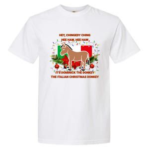 Funny Christmas Gift Dominick The Italian Christmas Donkey Garment-Dyed Heavyweight T-Shirt