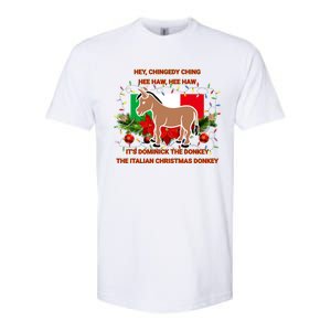 Funny Christmas Gift Dominick The Italian Christmas Donkey Softstyle CVC T-Shirt