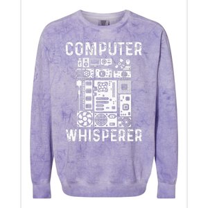 Funny Computer Geek Tech Nerd Gift Men Women Cool Support Colorblast Crewneck Sweatshirt