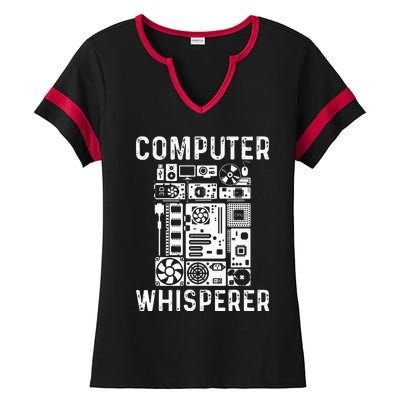 Funny Computer Geek Tech Nerd Gift Men Women Cool Support Ladies Halftime Notch Neck Tee