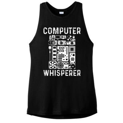 Funny Computer Geek Tech Nerd Gift Men Women Cool Support Ladies PosiCharge Tri-Blend Wicking Tank