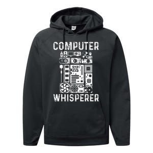 Funny Computer Geek Tech Nerd Gift Men Women Cool Support Performance Fleece Hoodie