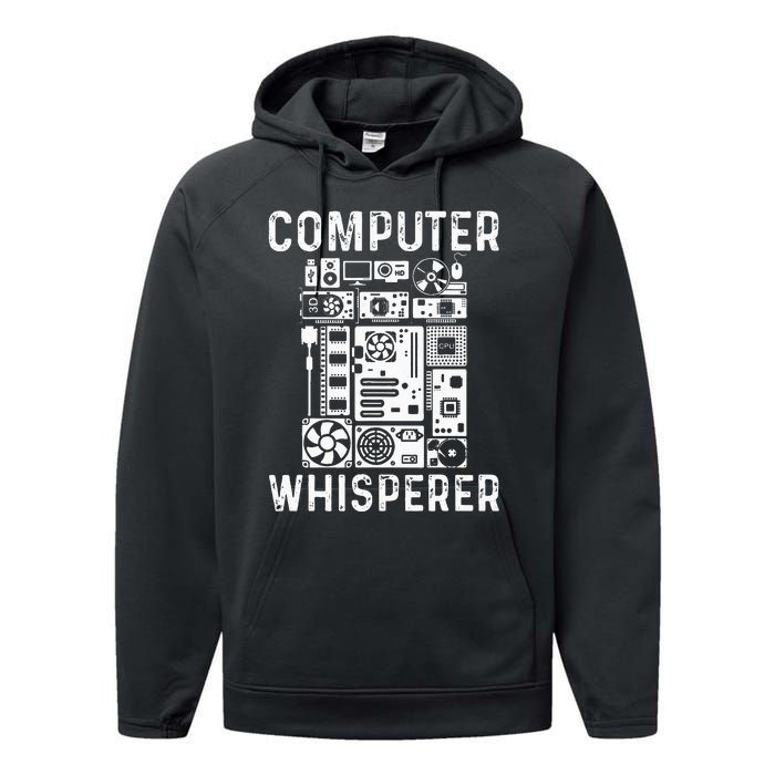 Funny Computer Geek Tech Nerd Gift Men Women Cool Support Performance Fleece Hoodie