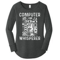 Funny Computer Geek Tech Nerd Gift Men Women Cool Support Women's Perfect Tri Tunic Long Sleeve Shirt